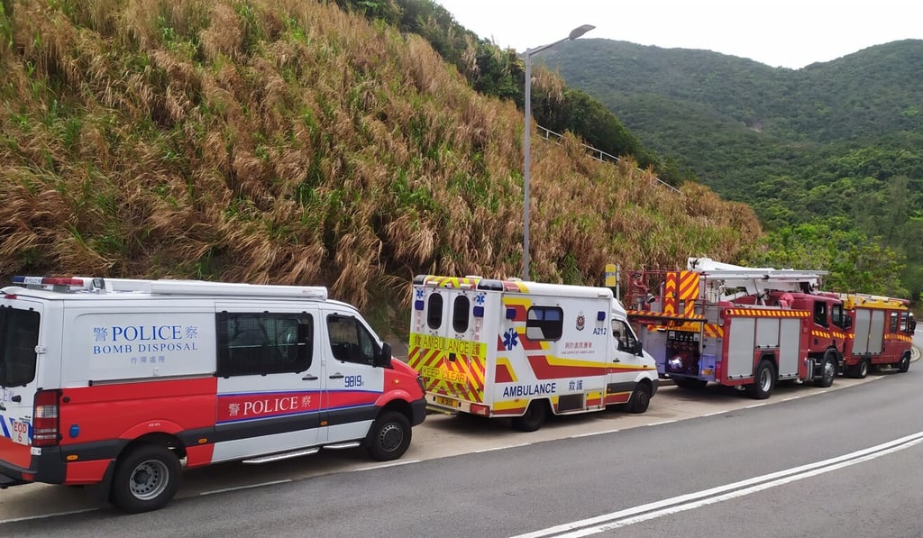 At about 5pm, bomb specialists detonated the items at the scene, with a loud “bang” heard. Photo: SCMP