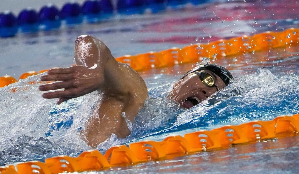 Cheuk Ming-ho on his way to breaking the Hong Kong 800 metre freestyle record.