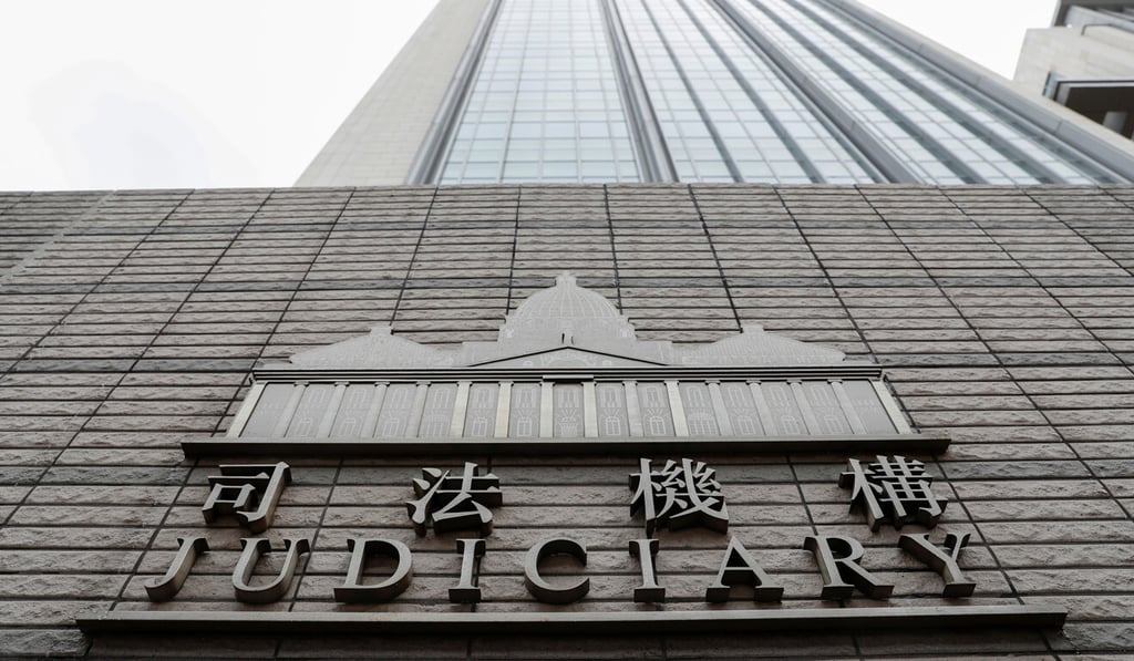 The logo of Judiciary of Hong Kong is seen outside West Kowloon Magistrates' Courts. Photo: Reuters The logo of Judiciary of Hong Kong is seen outside West Kowloon Magistrates' Courts. Photo: Reuters