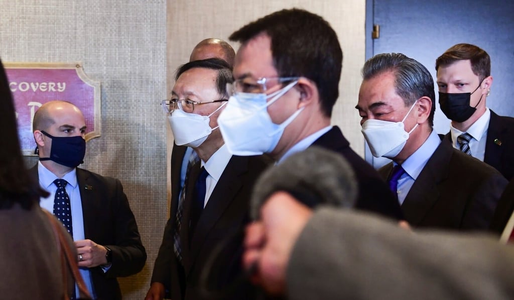 The Chinese delegation at the Alaska talks says the US side pledged to uphold the one-China policy. Photo: Reuters