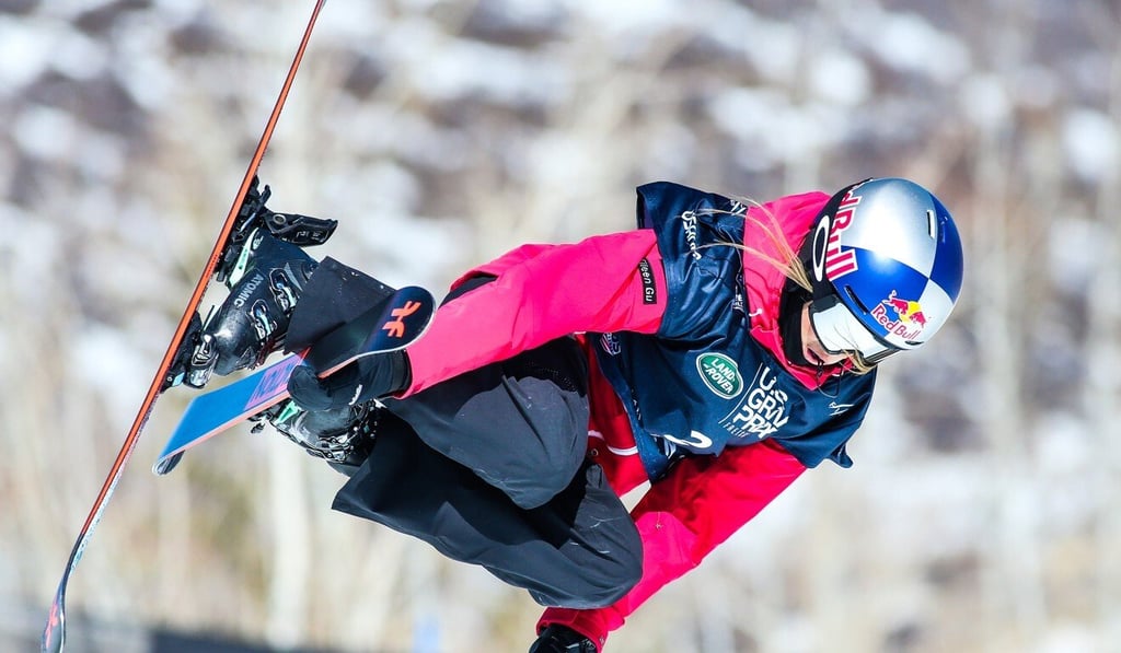 China's Eileen Gu in the women's halfpipe skiing qualifiers at the US Grand Prix and World Cup at the Buttermilk Ski Area in Aspen, Colorado in March. Photo: AP China's Eileen Gu in the women's halfpipe skiing qualifiers at the US Grand Prix and World Cup at the Buttermilk Ski Area in Aspen, Colorado in March. Photo: AP