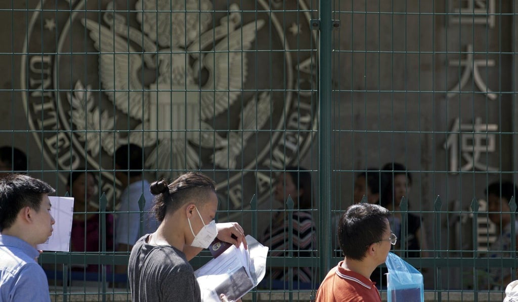 The US embassy and consulates in China will resume visa appointments for students on Tuesday. Photo: AP