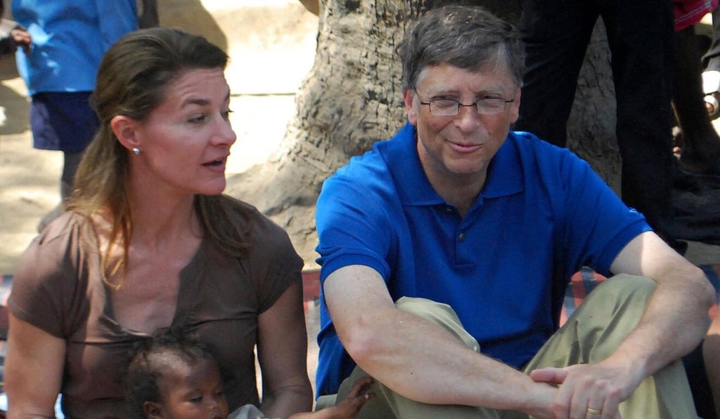 Bill and Melinda Gates during a visit to a village in India’s Bihar’s state in 2011 File photo: AFP