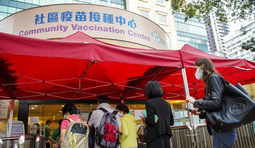 A community vaccination centre in Causeway Bay. Photo: Winson Wong