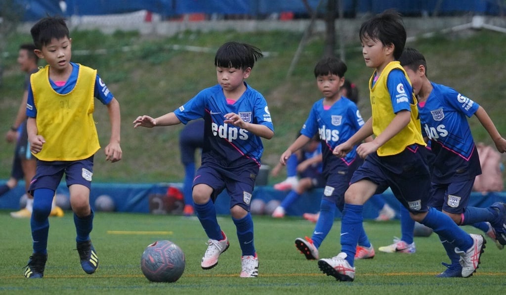 Youngsters playing at the Jockey Club Kitchee Centre at Shek Mun in Sha Tin. Photo: Winson Wong
