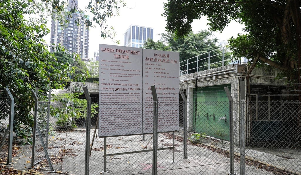 Six bids were received for the plot in Caroline Hill Road, Causeway Bay. Photo: Edmond So