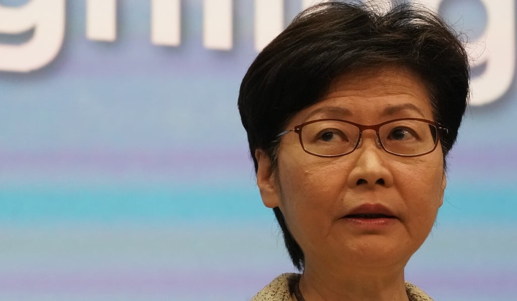 Chief Executive Carrie Lam revealed the plan in an interview with state media CCTV on Monday. Photo: Felix Wong Chief Executive Carrie Lam revealed the plan in an interview with state media CCTV on Monday. Photo: Felix Wong