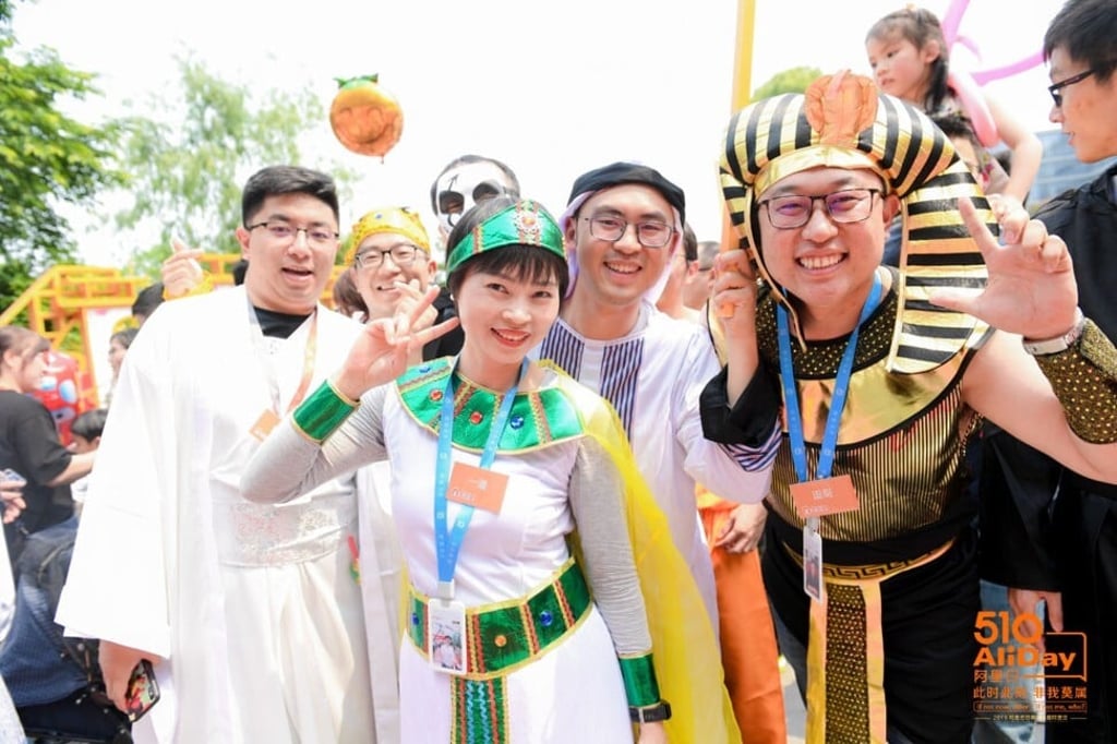 Alibaba staff and family members dressing up during the 2019 AliDay at the company's headquarters in the Zhejiang provincial capital of Hangzhou on May 10, 2019. Photo: Alizila.com Alibaba staff and family members dressing up during the 2019 AliDay at the company's headquarters in the Zhejiang provincial capital of Hangzhou on May 10, 2019. Photo: Alizila.com