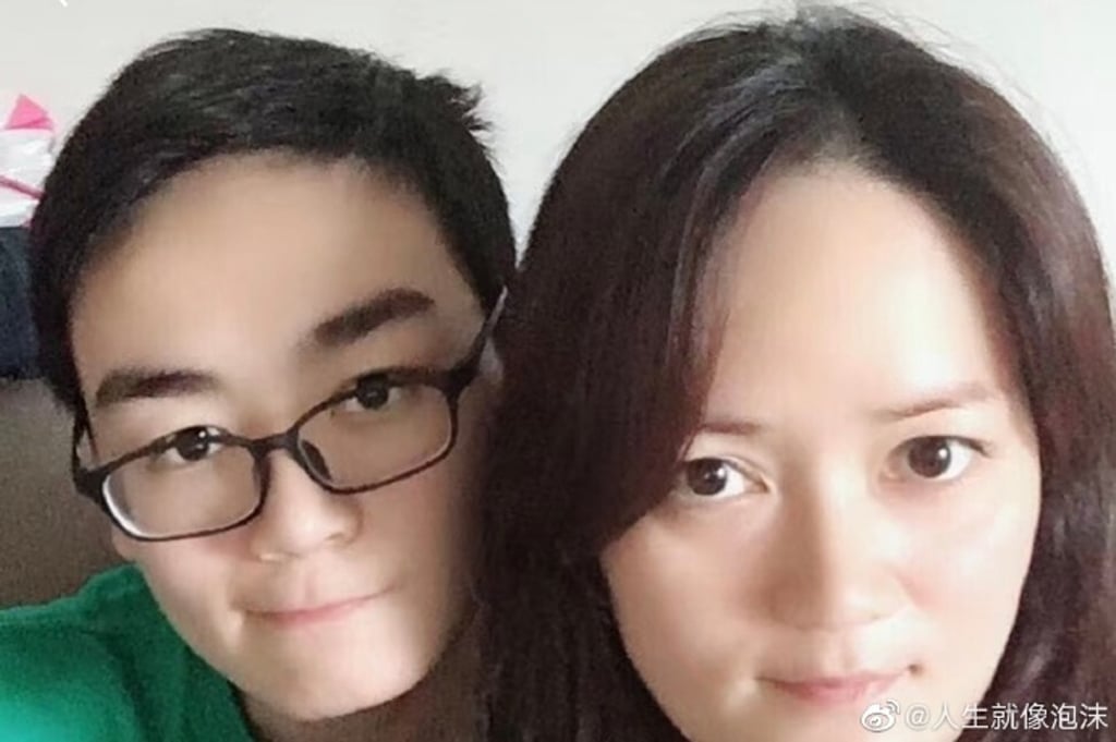 Lin (left) fell to his death at school, according to the police – but his mother, Lu (right), had earlier said there were “unanswered questions”. Photo: Handout