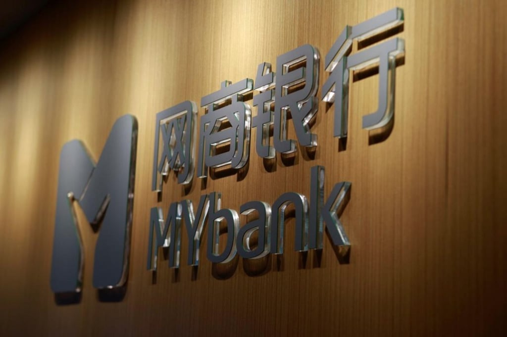 The logo of MYbank, an affiliate of financial technology giant Ant Group, is seen at the online lender’s headquarters in Hangzhou, capital of eastern China’s Zhejiang province. Photo: Reuters