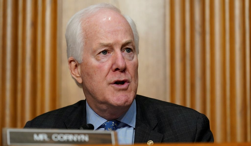 US Senator John Cornyn speaks during a hearing with US Trade Representative Katherine Tai before the Senate Finance Committee in Washington on Wednesday. Photo: Reuters