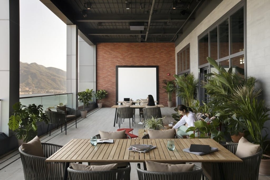 The rooftop garden at the smart living and co-creation space, InnoCell, where tenants can unwind and socialise.