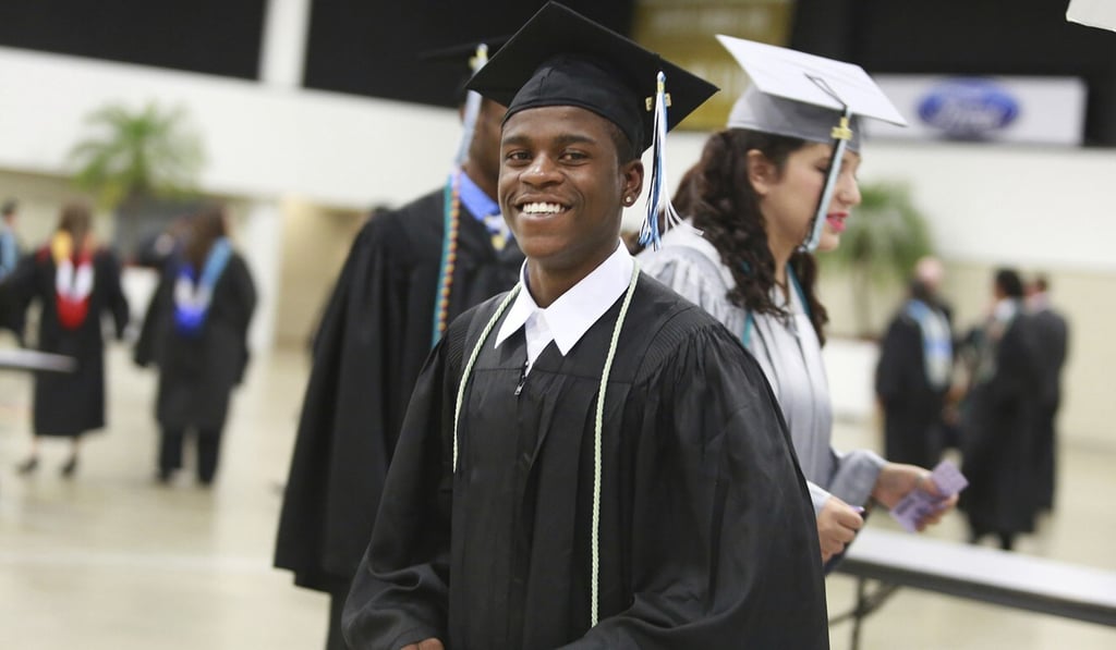 Damon Weaver during his high school graduation in West Palm Beach, Florida. File photo: South Florida Sun-Sentinel via AP Damon Weaver during his high school graduation in West Palm Beach, Florida. File photo: South Florida Sun-Sentinel via AP