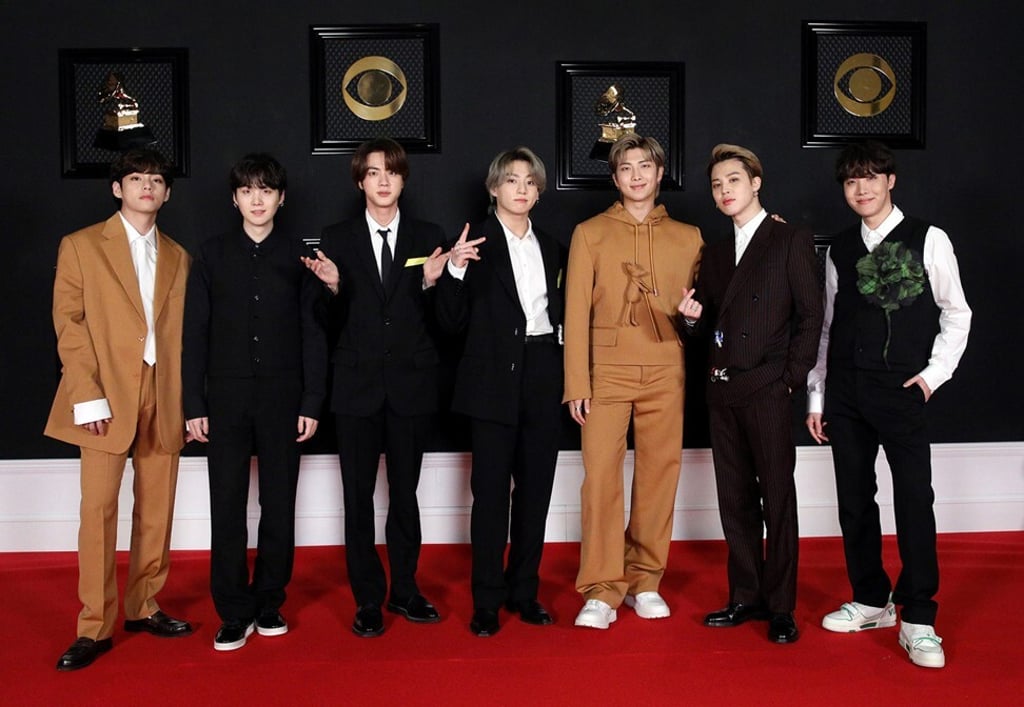 BTS wore outfits by Louis Vuitton to the Grammy Awards earlier this year.