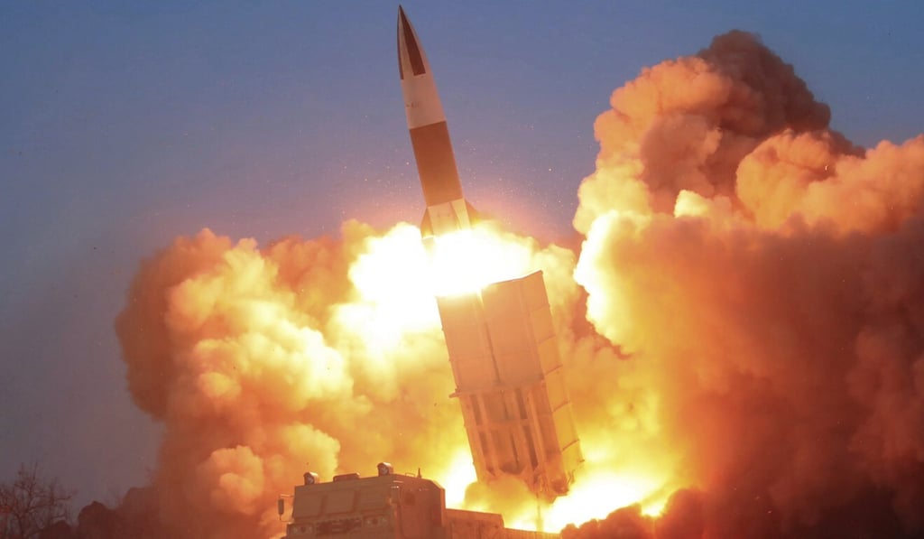 A photo provided by Pyongyang shows a rocket launch at an undisclosed location in North Korea. Photo: Korean Central News Agency/Korea News Service via AP A photo provided by Pyongyang shows a rocket launch at an undisclosed location in North Korea. Photo: Korean Central News Agency/Korea News Service via AP