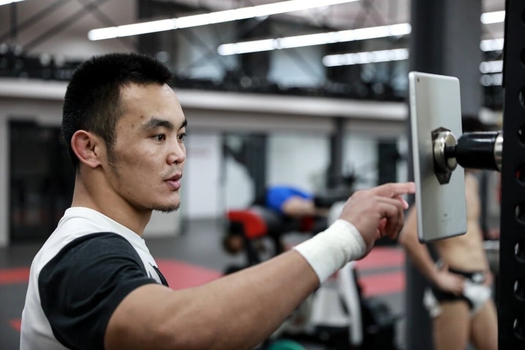 Shayilan Nuerdanbieke using the Performance Institute’s training facilities. Photo: UFC Shayilan Nuerdanbieke using the Performance Institute’s training facilities. Photo: UFC