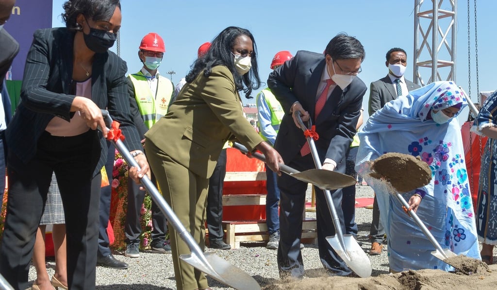A groundbreaking ceremony is held for the Africa CDC headquarters south of Addis Ababa in December. Photo: Xinhua