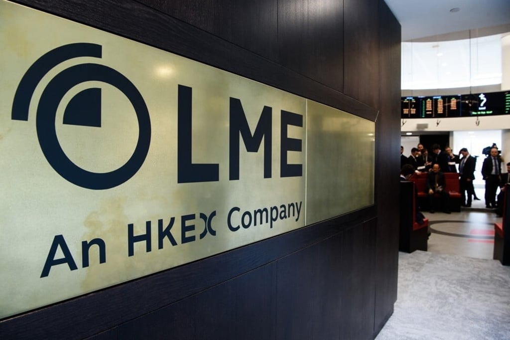 The signage of the London Metal Exchange (LME) in London on February 18, 2016. Photo: AFP The signage of the London Metal Exchange (LME) in London on February 18, 2016. Photo: AFP
