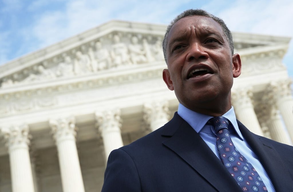 Washington Attorney General Karl Racine speaks after a news conference in front of the US Supreme Court on September 9, 2019. Photo: Getty Images
