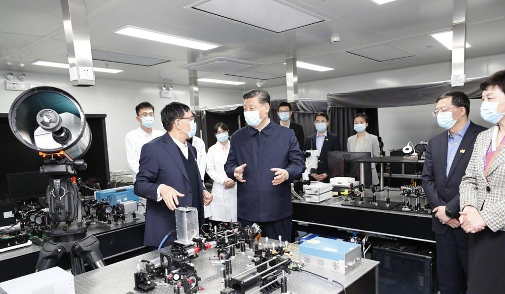 Chinese President Xi Jinping visiting one of China's leading universities, Tsinghua University, in Beijing, China, on April 19, 2021, ahead of its 110th anniversary. Photo: Xinhua