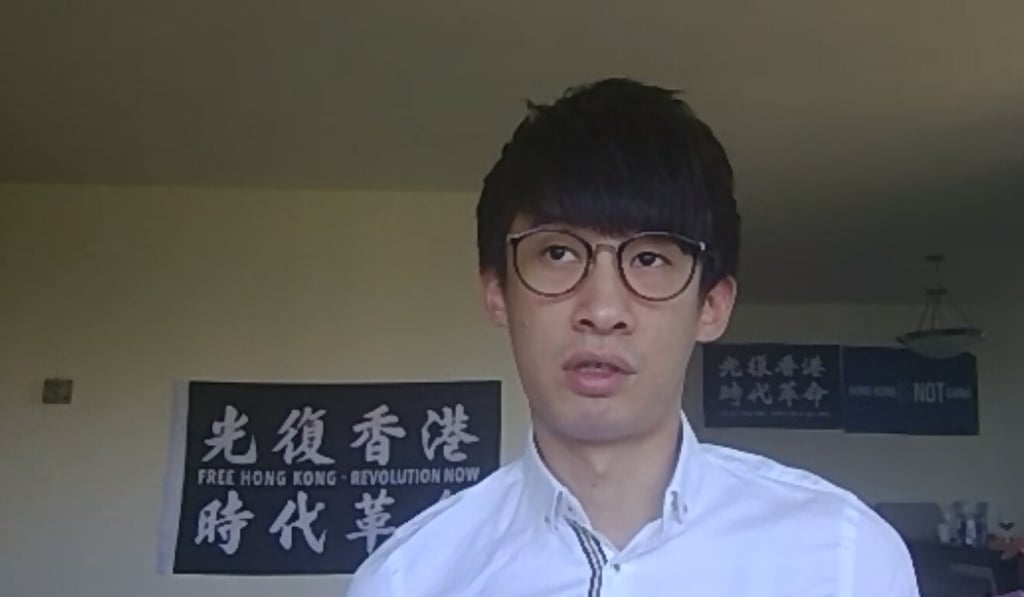 Baggio Leung gave an interview from a ‘safe house’. Photo: SCMP