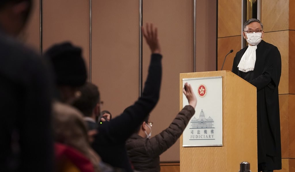 Chief Justice Andrew Cheung Kui-nung, warned that “repeated and gratuitous questioning of the judiciary’s independence” is damaging the rule of law and public confidence in the courts. Photo: Felix Wong