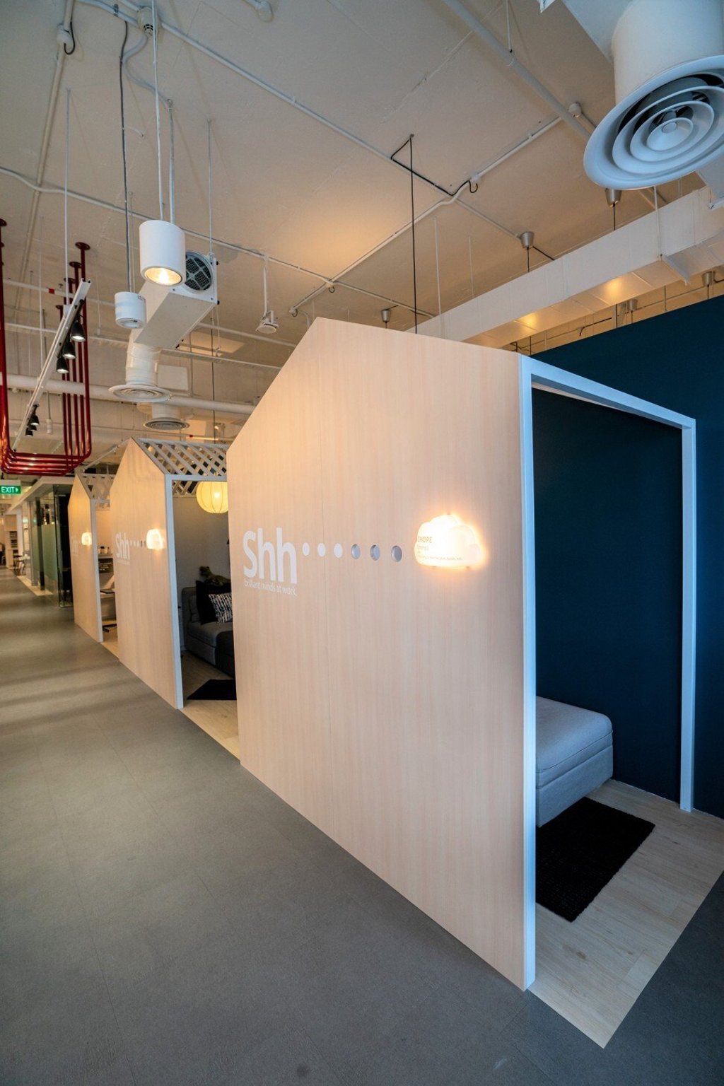 Meeting pods at Ikea’s Singapore headquarters are designed for calls, virtual meetings or simply personal reflection.