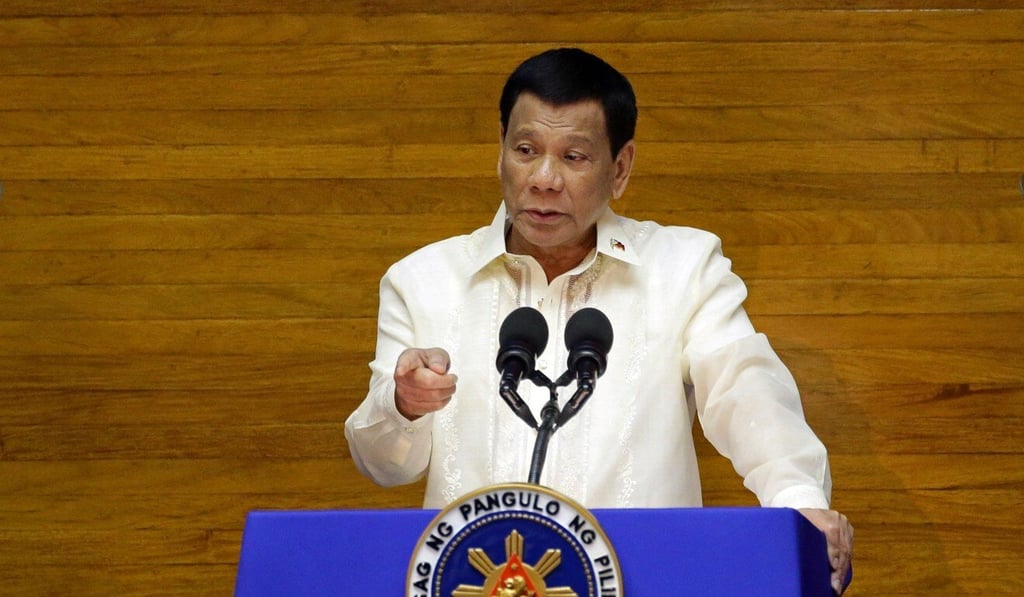 Philippine President Rodrigo Duterte urged the public to get vaccinated against Covid-19, after data showed the government lagging its immunisation targets. Photo: SCMP Pictures Philippine President Rodrigo Duterte urged the public to get vaccinated against Covid-19, after data showed the government lagging its immunisation targets. Photo: SCMP Pictures