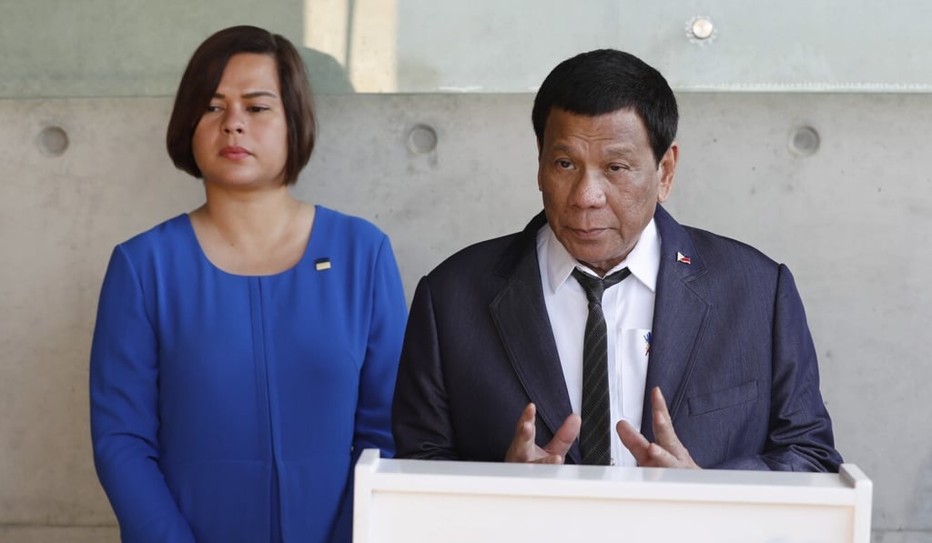 Philippine President Rodrigo Duterte and his daughter Sara. File photo: EPA-EFE