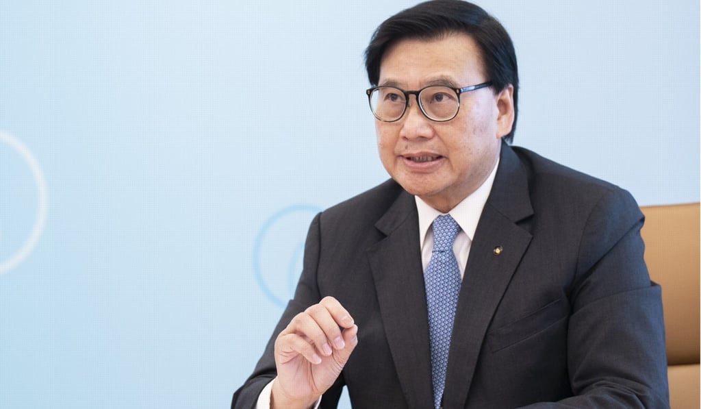Alfred Chan Wing-kin, managing director of Hong Kong and China Gas Company Limited, speaks during the company’s annual general meeting on Wednesday. Photo: Handout