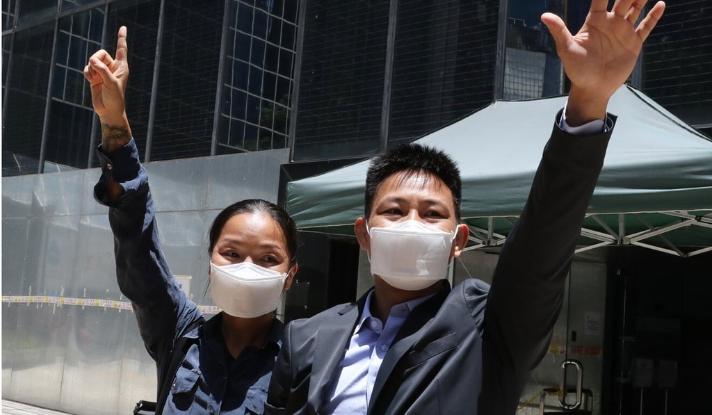 Elaine To and her husband Tong Wai-hung were acquitted of rioting. Photo: Edmond So