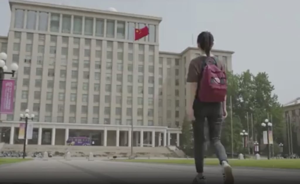 China's first virtual student on campus. Photo: China News