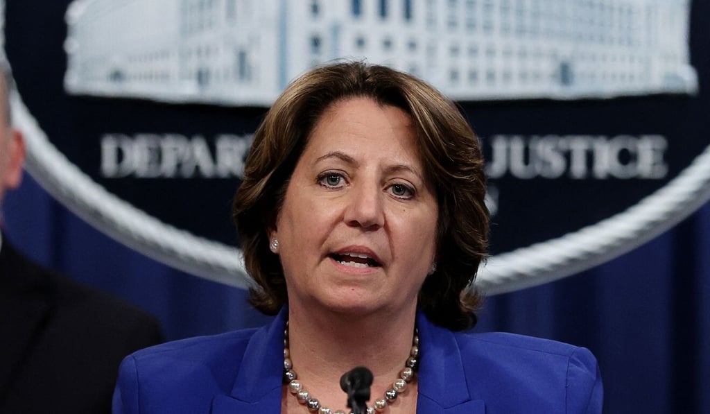 Deputy US Attorney General Lisa Monaco speaks about the ransomware attack on Colonial Pipeline during a news conference in Washington on Monday. Photo: AFP