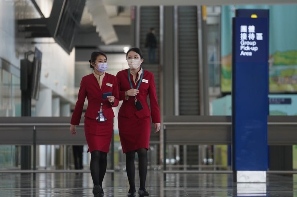 Cathay Pacific ground support staff at the Hong Kong International Airport. Photo: Winson Wong Cathay Pacific ground support staff at the Hong Kong International Airport. Photo: Winson Wong