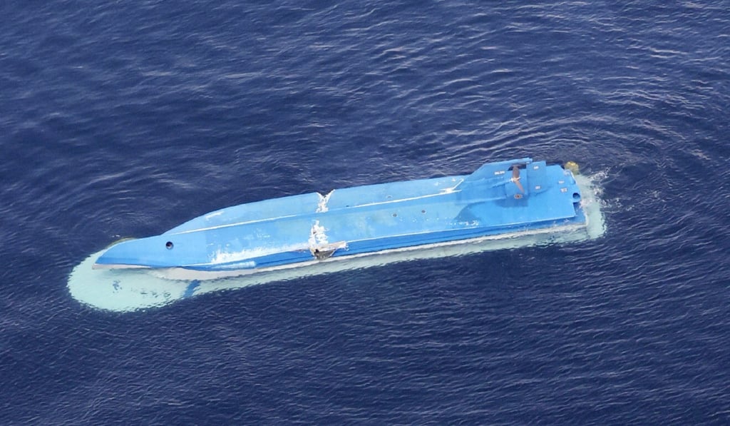 Japanese crab fishing vessel Hokko Maru No. 8 is seen overturned after the fatal collision on May 26. Photo: Kyodo News via AP Japanese crab fishing vessel Hokko Maru No. 8 is seen overturned after the fatal collision on May 26. Photo: Kyodo News via AP