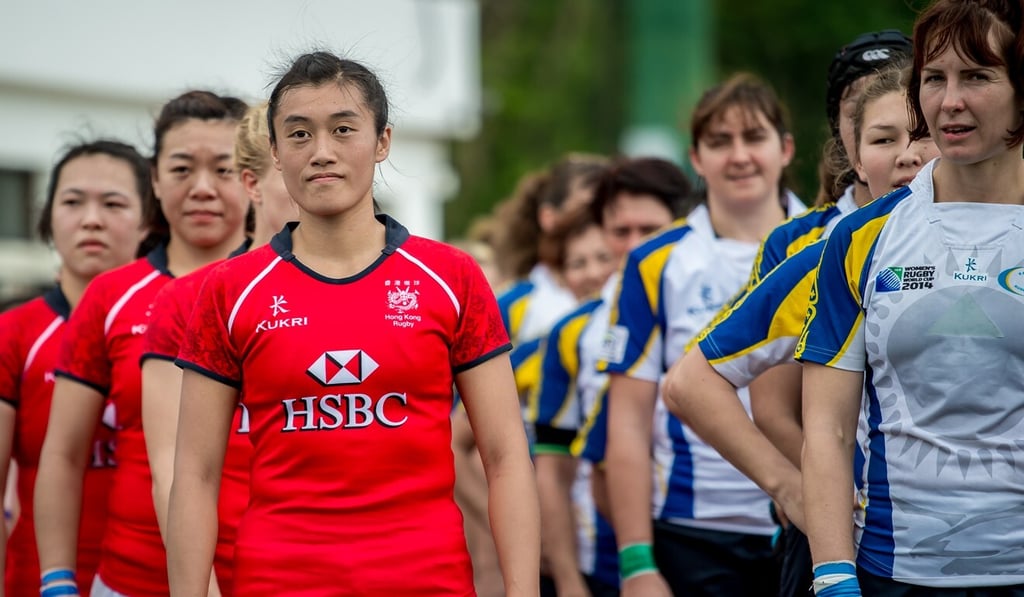Former Hong Kong captain Chow Mei-nam leads the team out in a friendly 15s match against Asian contenders Kazakhstan at the Kings Park Sports Ground in Kowloon in 2016. Photo: Ike Images Former Hong Kong captain Chow Mei-nam leads the team out in a friendly 15s match against Asian contenders Kazakhstan at the Kings Park Sports Ground in Kowloon in 2016. Photo: Ike Images