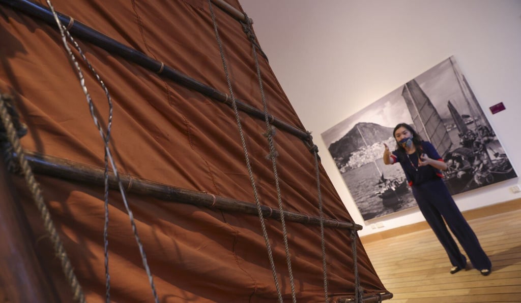 Libby Chan Lai-pik, assistant director of the Hong Kong Maritime Museum, introduces its new exhibition, Maritime Crossroads: Millenia of Global Trade in Hong Kong. Photo: Nora Tam