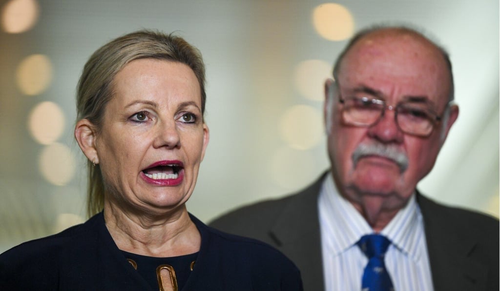 Australia’s Environment Minister Sussan Ley, left, speaks to the media at Parliament House in Canberra on Tuesday. Photo: AAP via AP Australia’s Environment Minister Sussan Ley, left, speaks to the media at Parliament House in Canberra on Tuesday. Photo: AAP via AP