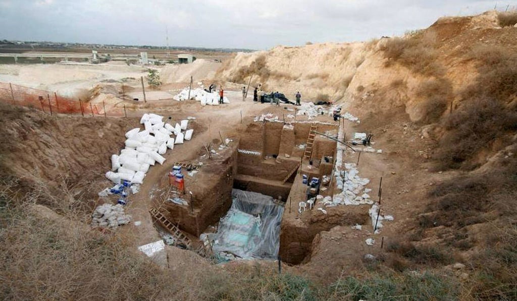 The site of excavations in the quarry of a cement plant near the central city of Ramla. Photo: Tel Aviv University / AFP