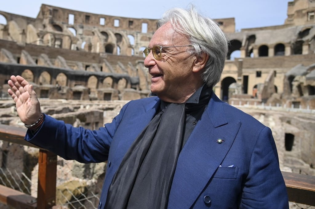 Diego Della Valle, president and chief executive of Tod’s Group, at the presentation of the hypogeum area of the Colosseum in Rome on Friday. Photo: EPA-EFE