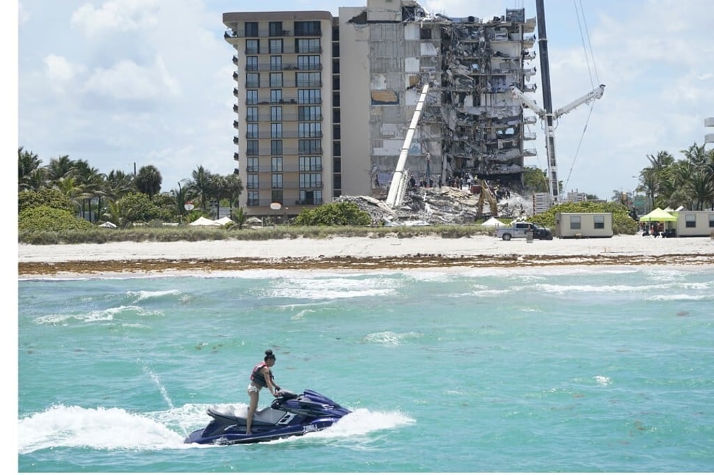 What still stands of Champlain Towers South Condo. Photo: AP What still stands of Champlain Towers South Condo. Photo: AP