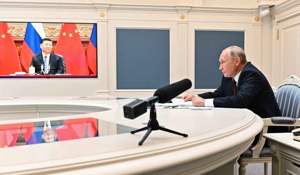 Xi Jinping and Vladimir Putin hailed relations between China and Russia during talks on Monday. Photo: AP Xi Jinping and Vladimir Putin hailed relations between China and Russia during talks on Monday. Photo: AP