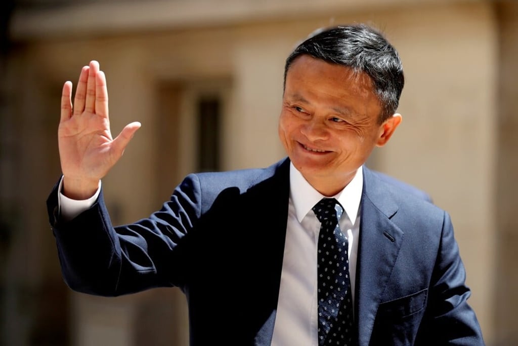 Jack Ma, founder of Alibaba Group Holding, during the Tech for Good Summit in Paris in 2019. Photo: Reuters. Jack Ma, founder of Alibaba Group Holding, during the Tech for Good Summit in Paris in 2019. Photo: Reuters.