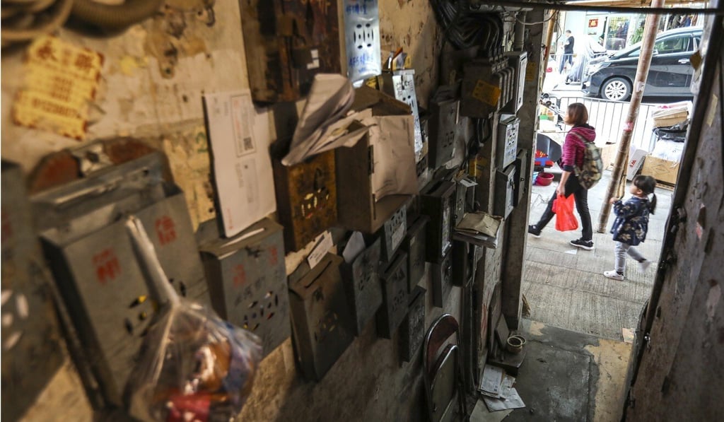 Rundown buildings in Hong Kong’s urban areas often contain subdivided flats. Photo: Felix Wong