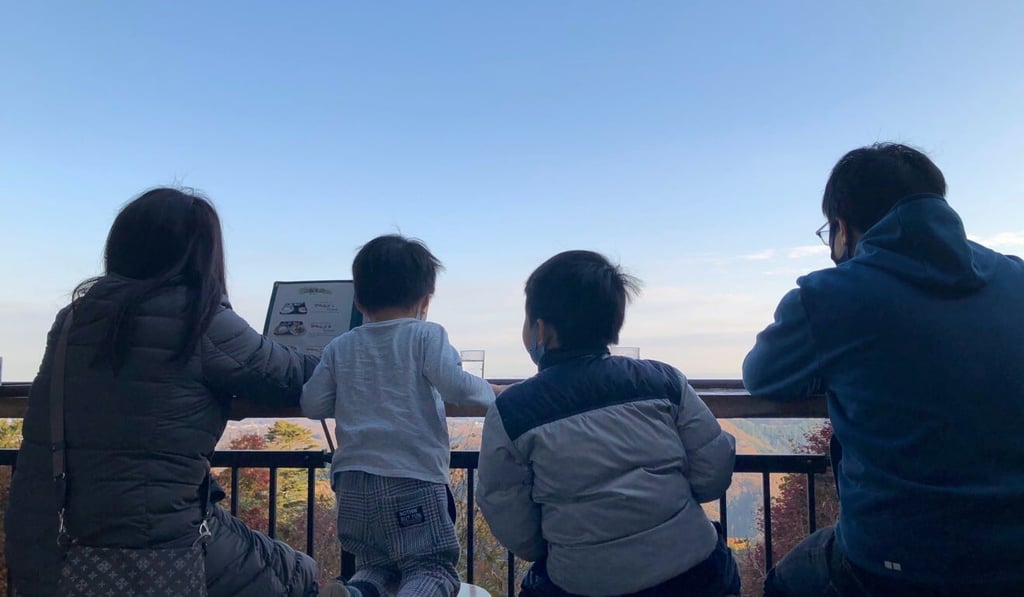 Elliott W. with his family in Japan. Photo: Handout