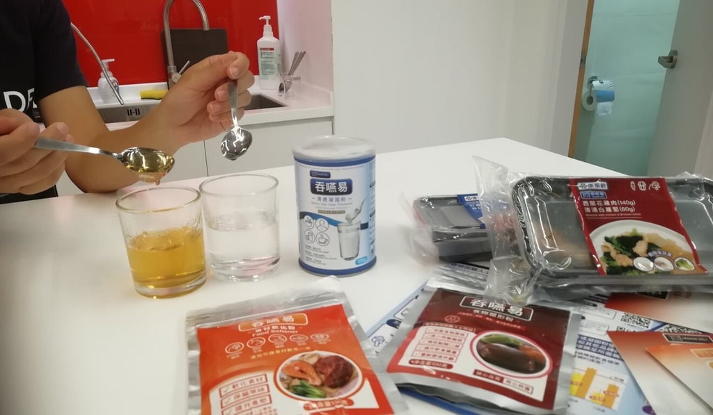 Some of the items that have gone into making the meals include food softener, thickener and gellant. Photo: Handout