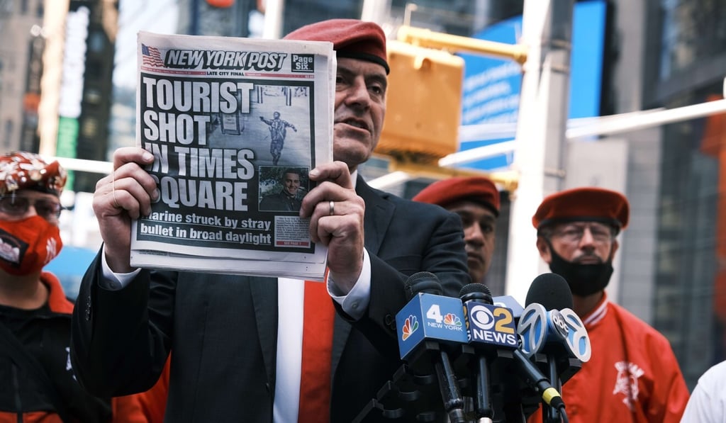 New York City Republican mayoral candidate Curtis Sliwa. Photo: AFP