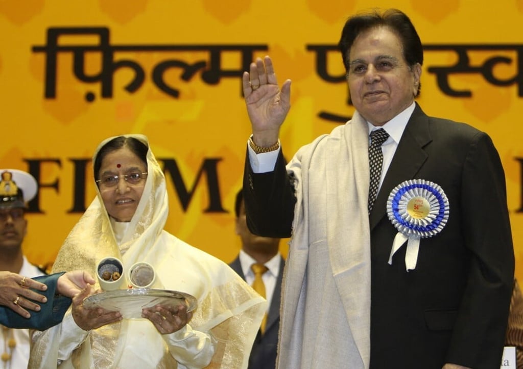 Dilip Kumar receives the Life Time Achievement award at the 54th National Film Awards Function in New Delhi on September 3, 2008. File photo: AFP Dilip Kumar receives the Life Time Achievement award at the 54th National Film Awards Function in New Delhi on September 3, 2008. File photo: AFP