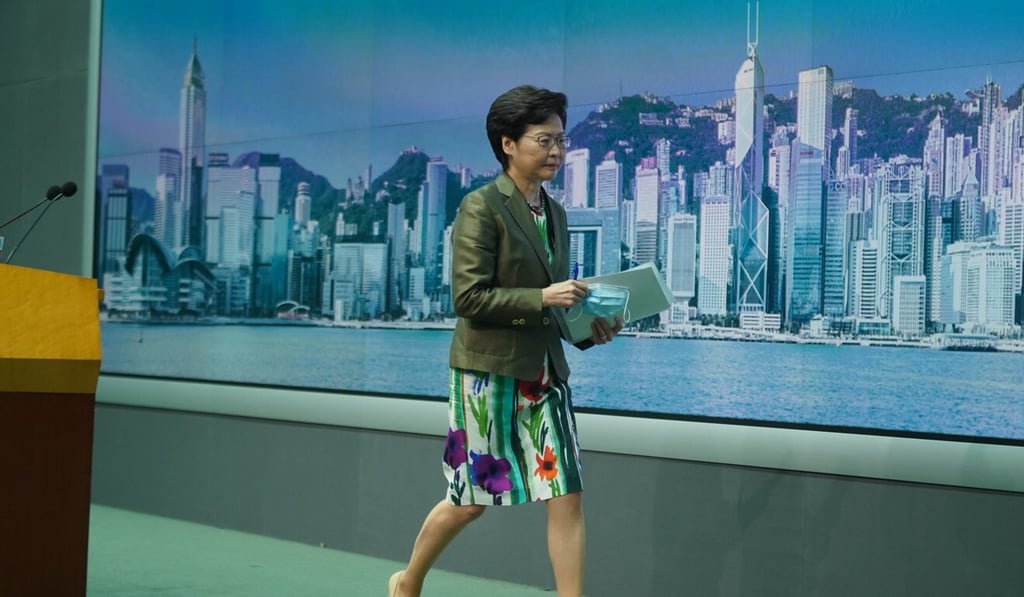 Chief Executive Carrie Lam has pledged to launch the travel bubble with Singapore as soon as possible, but says its new approach must first be studied. Photo: Sam Tsang Chief Executive Carrie Lam has pledged to launch the travel bubble with Singapore as soon as possible, but says its new approach must first be studied. Photo: Sam Tsang