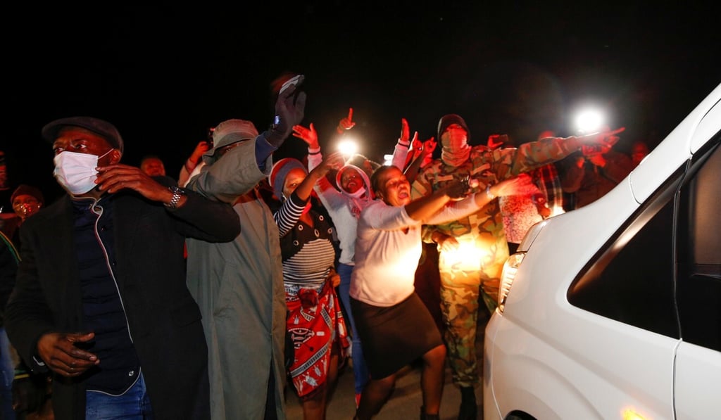 Supporters rally outside Jacob Zuma’s home in Nkandla, South Africa. Photo: Reuters